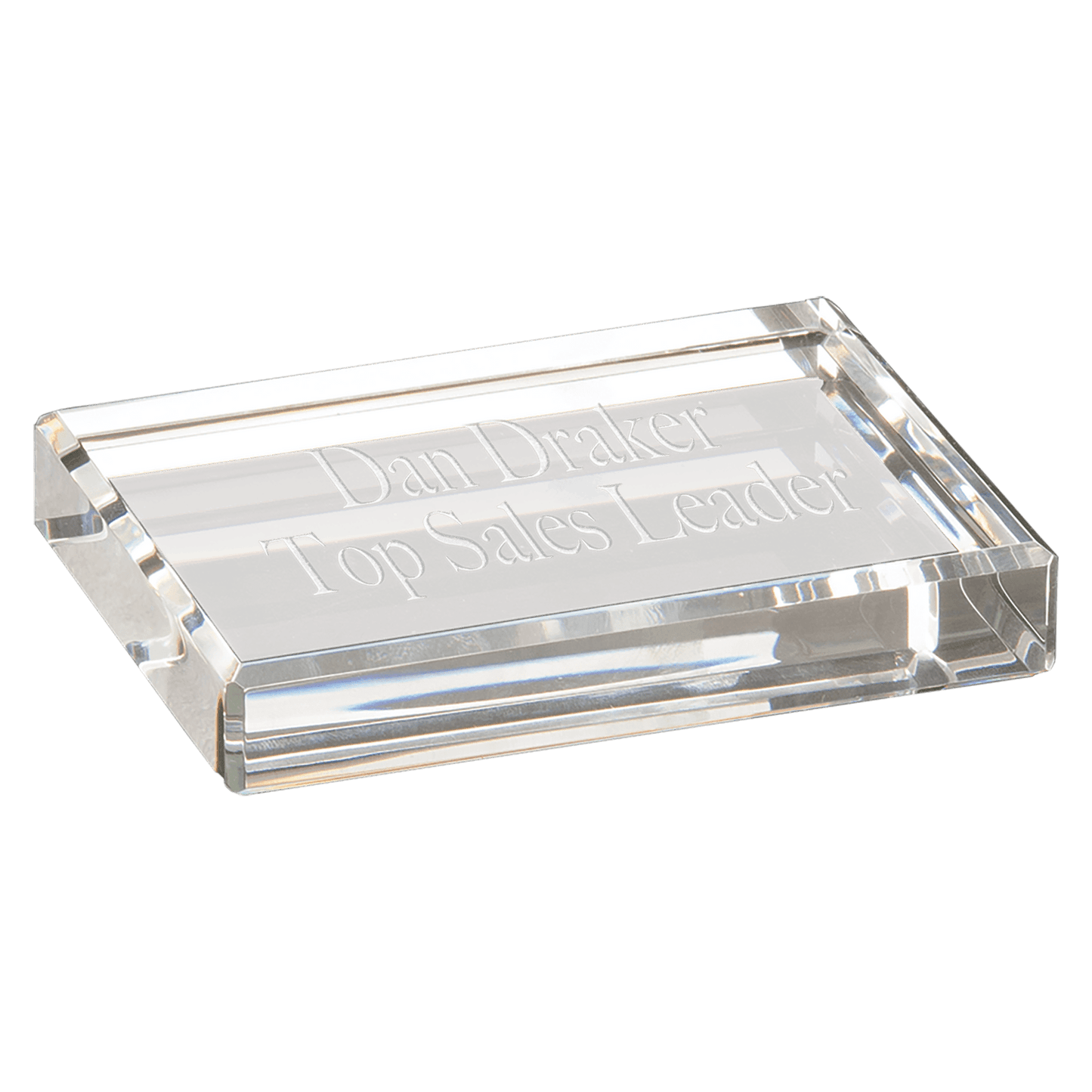 4" x 3" Crystal Rectangle Paperweight