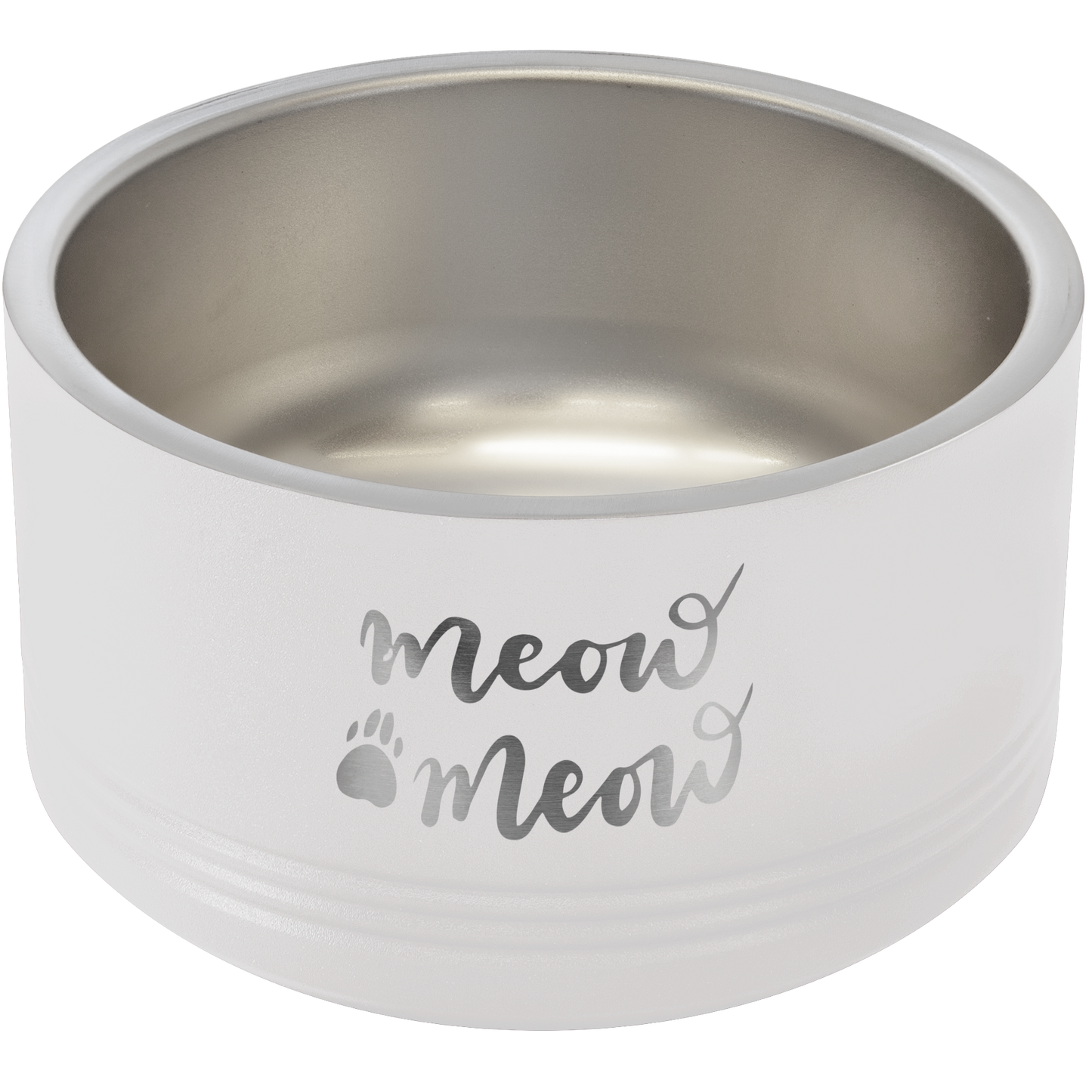 Small Personalized Stainless Steel Pet Bowl – Custom Engraved Polar Camel Dog & Cat Bowl with Non-Slip Base