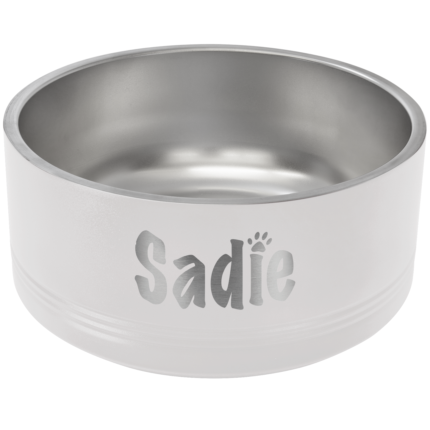 Large Personalized Stainless Steel Pet Bowl – Custom Engraved Polar Camel Dog & Cat Bowl with Non-Slip Base