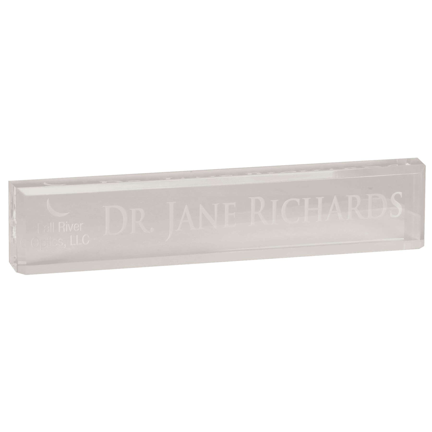 Clear 8" x 2" Acrylic Desk Wedge