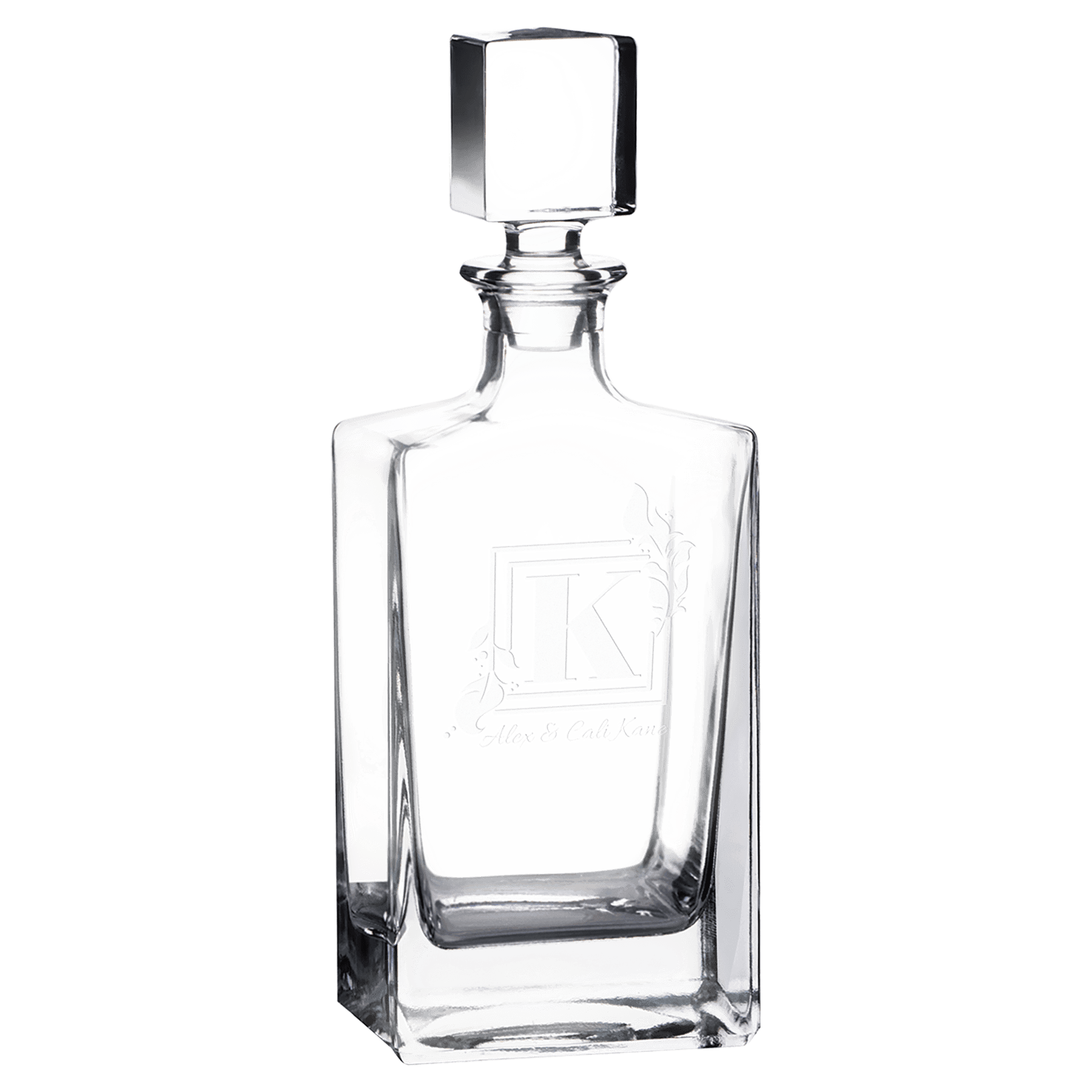 810ml Rectangle Glass Decanter with Printed Gift Box