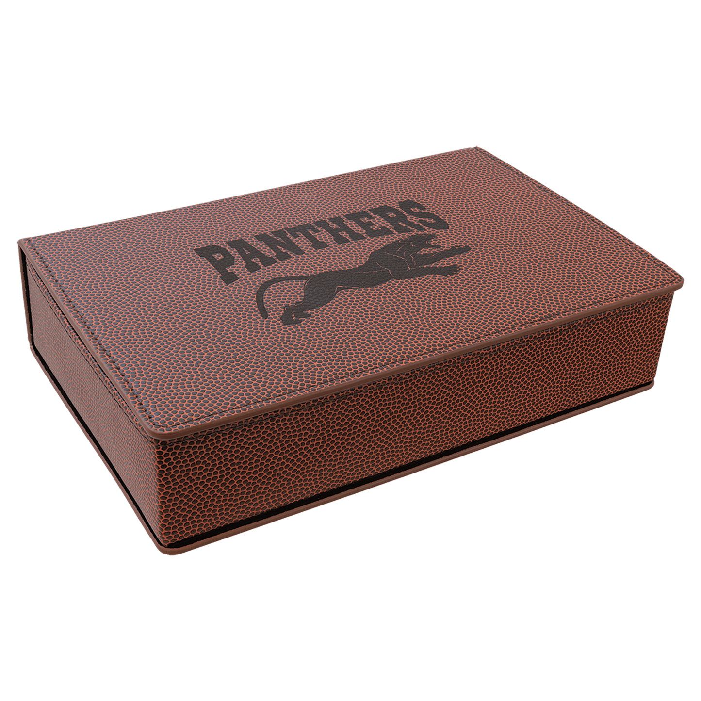 Football 6 oz. Laserable Leatherette Flask Gift Set