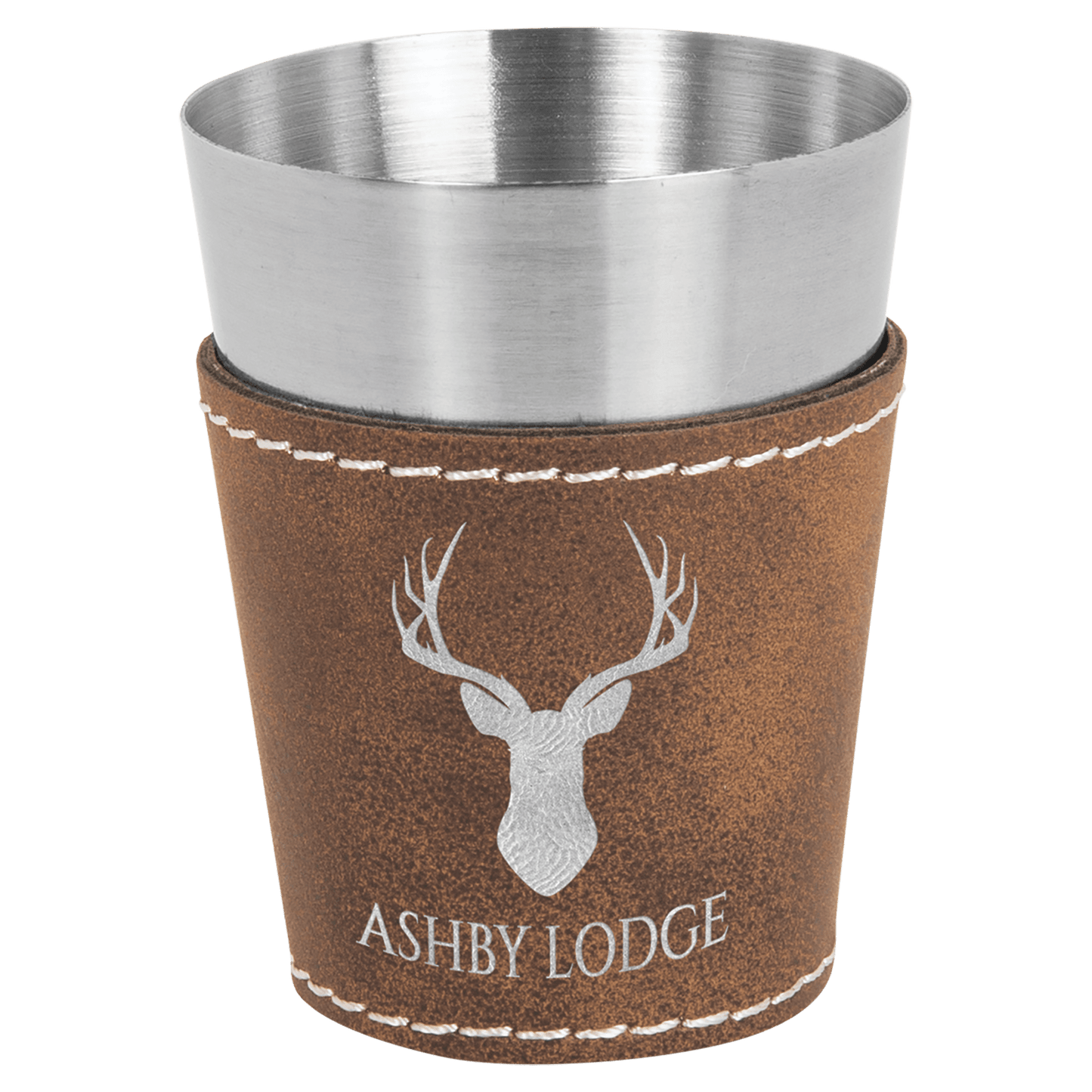 Rustic Silver Stainless Steel 2 oz. Shot Glass