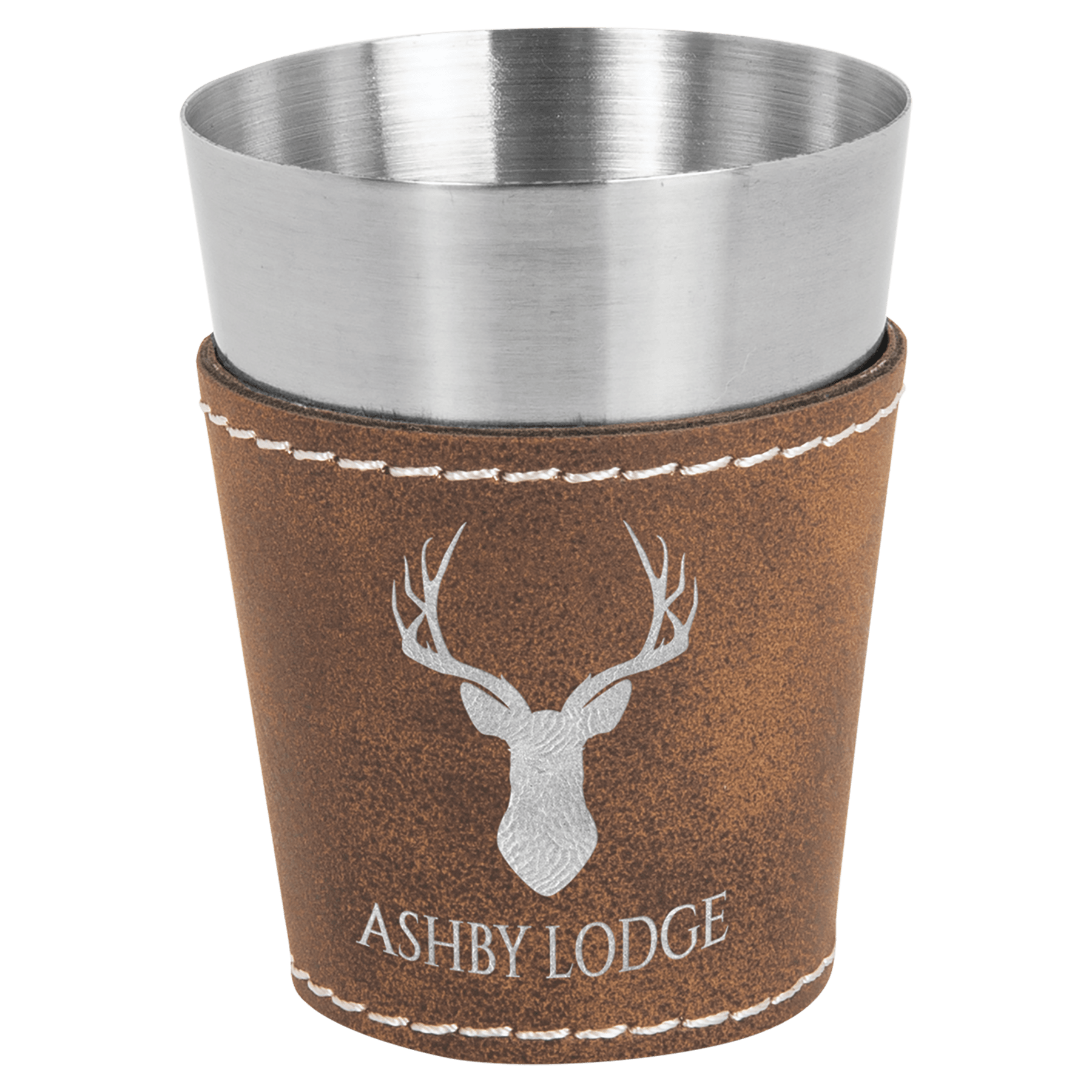 Rustic Silver Stainless Steel 2 oz. Shot Glass