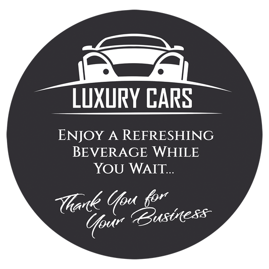 Black White 3 3/4" Round Silicone Coaster