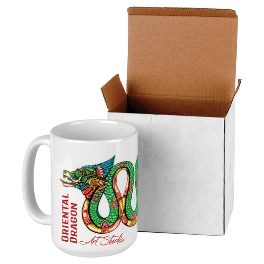 15 oz. White Sublimatable Ceramic Mug with White Box