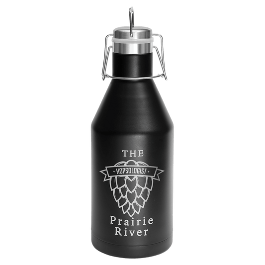 Black Polar Camel 64 oz. Vacuum Insulated Growler with Swing-Top Lid