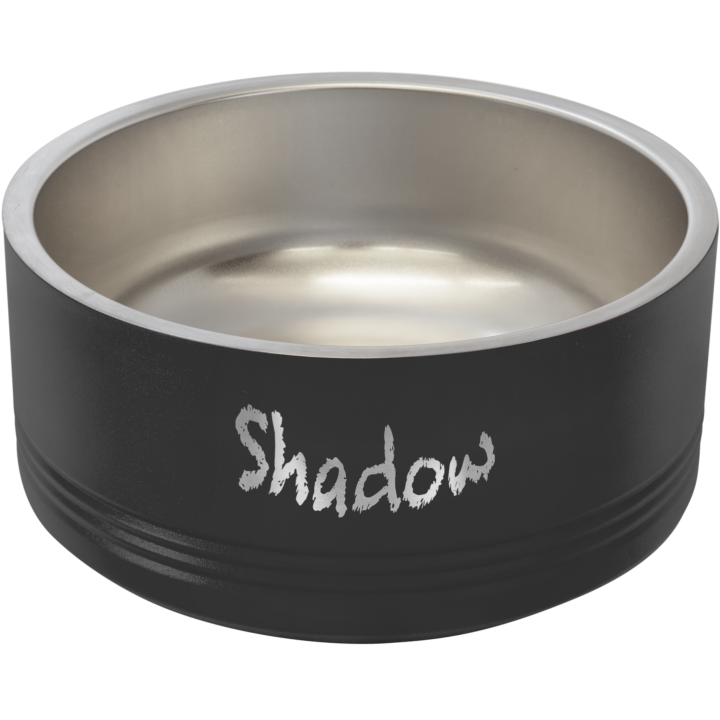 Medium Personalized Stainless Steel Pet Bowl – Custom Engraved Polar Camel Dog & Cat Bowl with Non-Slip Base