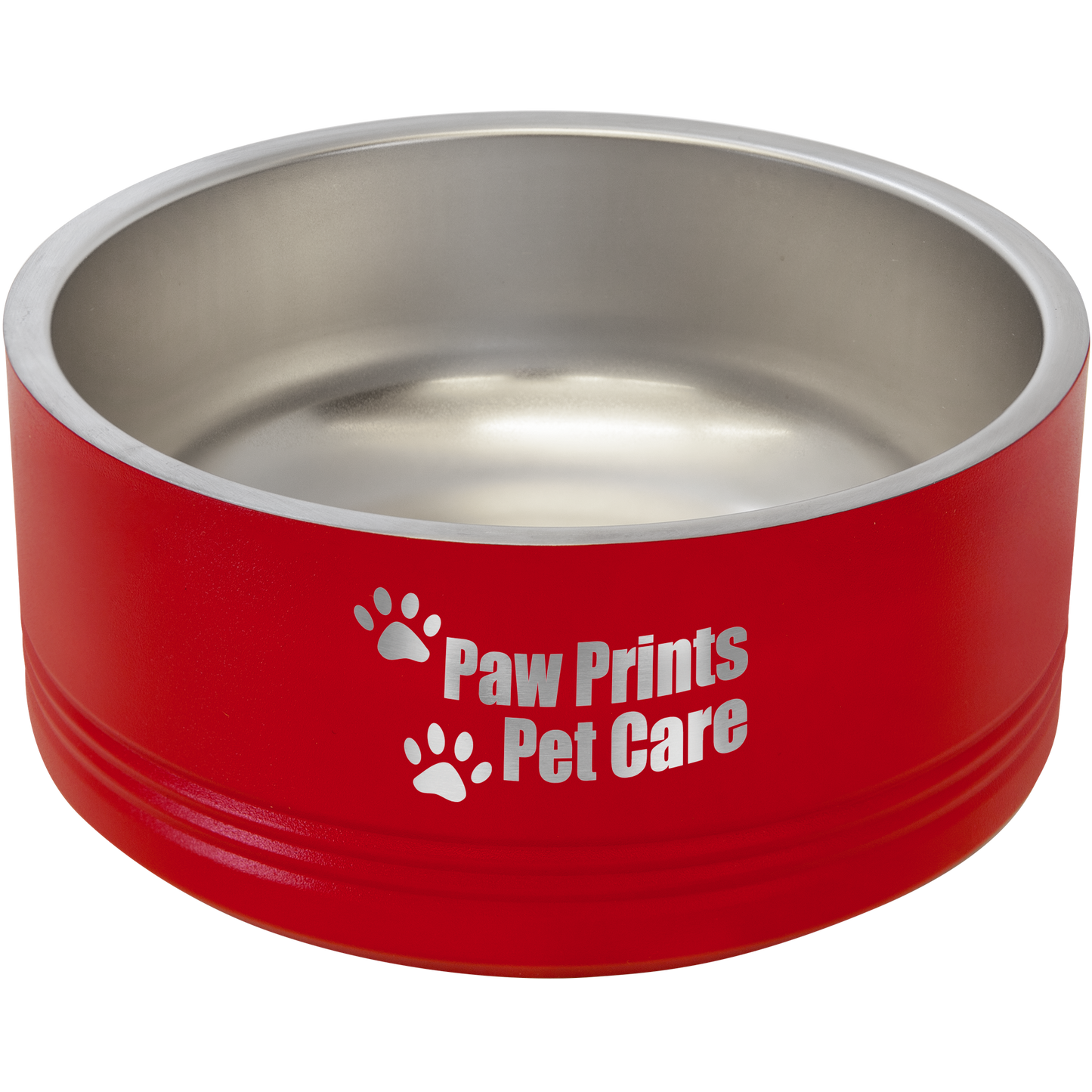 Medium Personalized Stainless Steel Pet Bowl – Custom Engraved Polar Camel Dog & Cat Bowl with Non-Slip Base