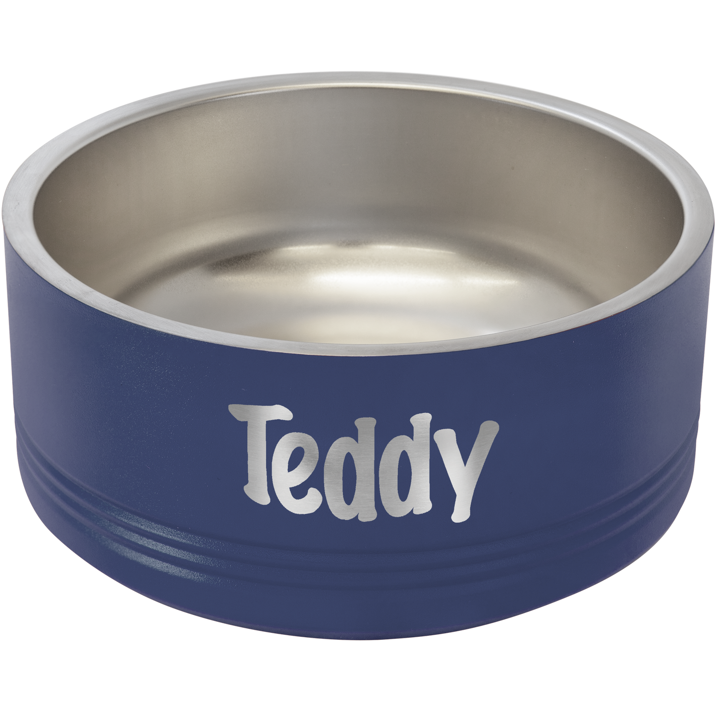 Medium Personalized Stainless Steel Pet Bowl – Custom Engraved Polar Camel Dog & Cat Bowl with Non-Slip Base