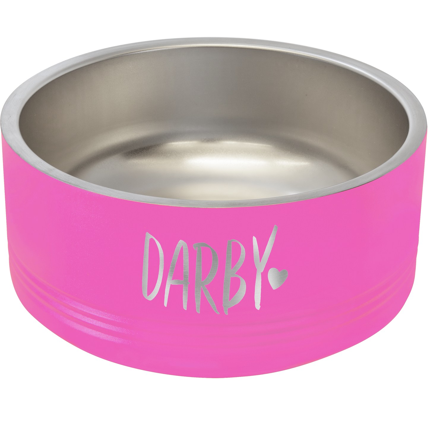 Medium Personalized Stainless Steel Pet Bowl – Custom Engraved Polar Camel Dog & Cat Bowl with Non-Slip Base