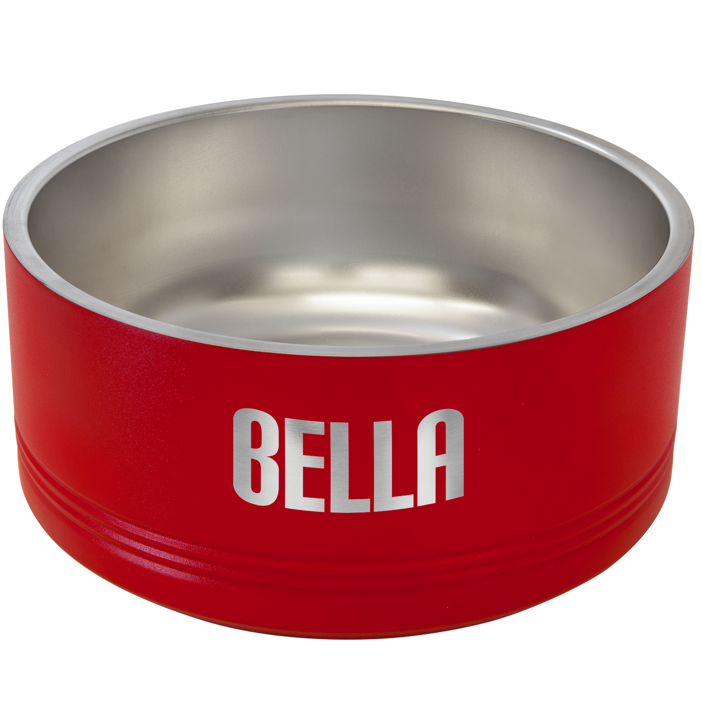 Large Personalized Stainless Steel Pet Bowl – Custom Engraved Polar Camel Dog & Cat Bowl with Non-Slip Base