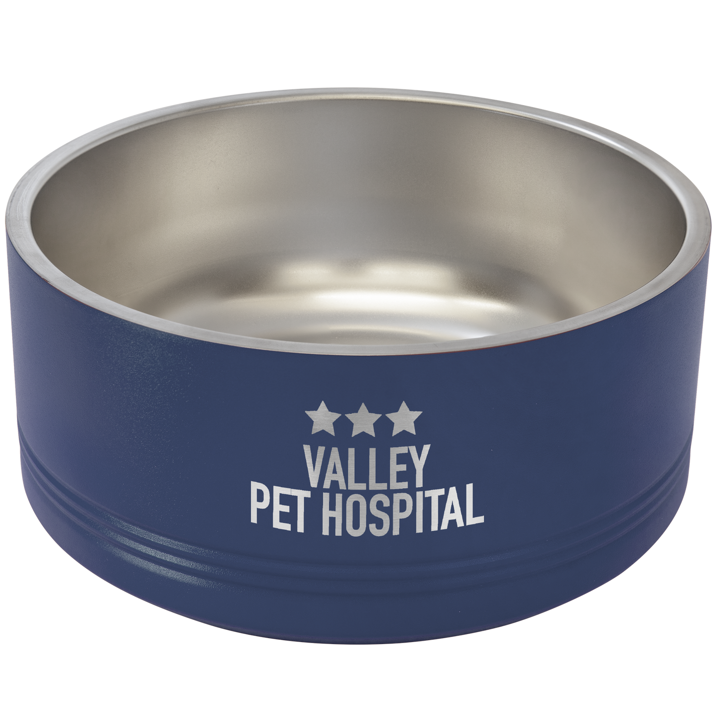 Large Personalized Stainless Steel Pet Bowl – Custom Engraved Polar Camel Dog & Cat Bowl with Non-Slip Base