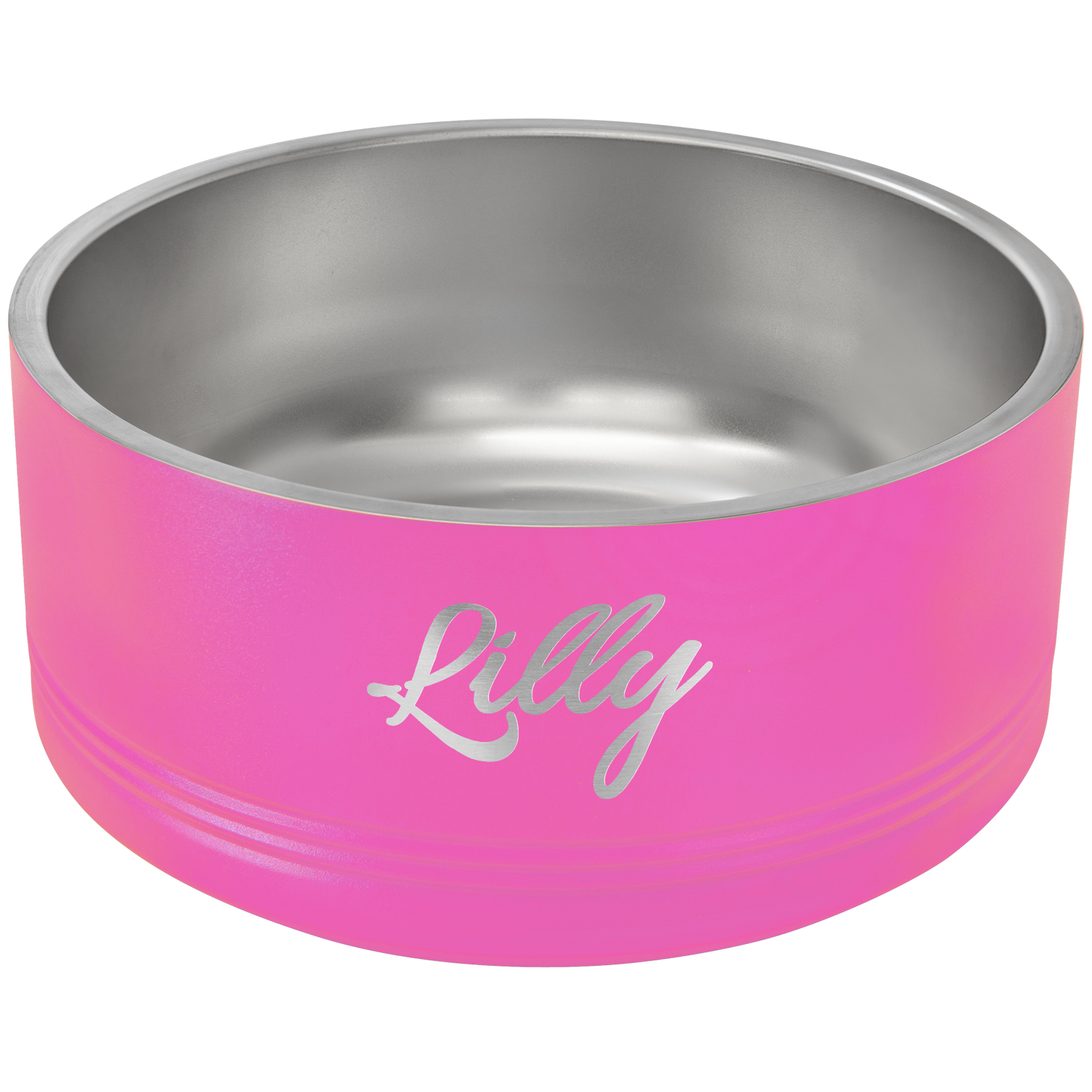 Large Personalized Stainless Steel Pet Bowl – Custom Engraved Polar Camel Dog & Cat Bowl with Non-Slip Base