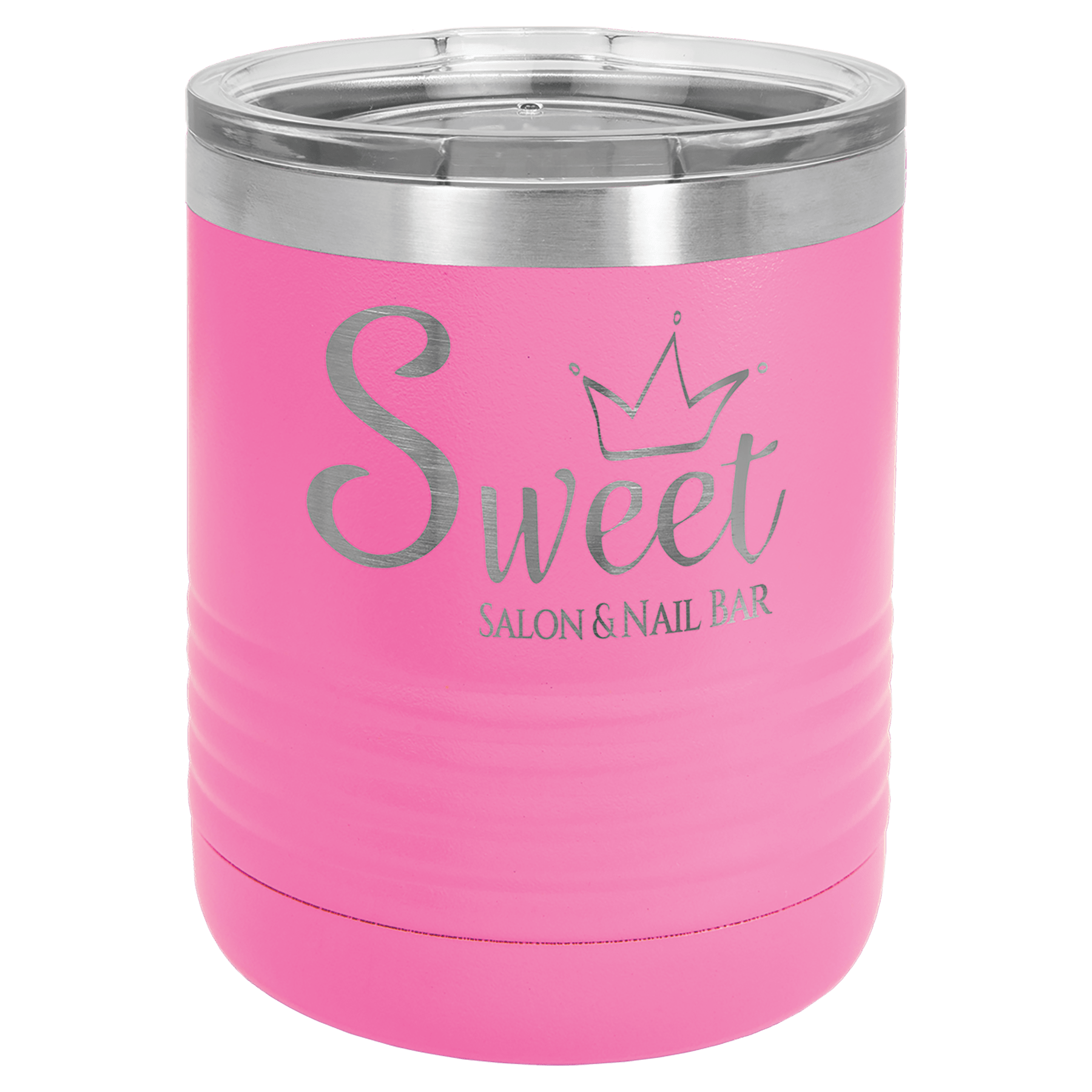 Pink Vacuum Insulated Ringneck Tumbler with Clear Polar Camel 10 oz. Lid