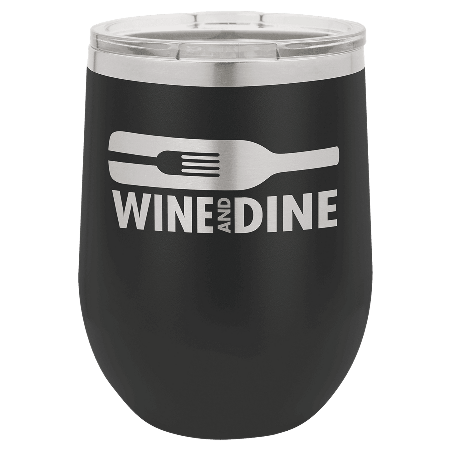 Black Polar Camel 12 oz. Vacuum Insulated Stemless Wine Tumbler with Lid