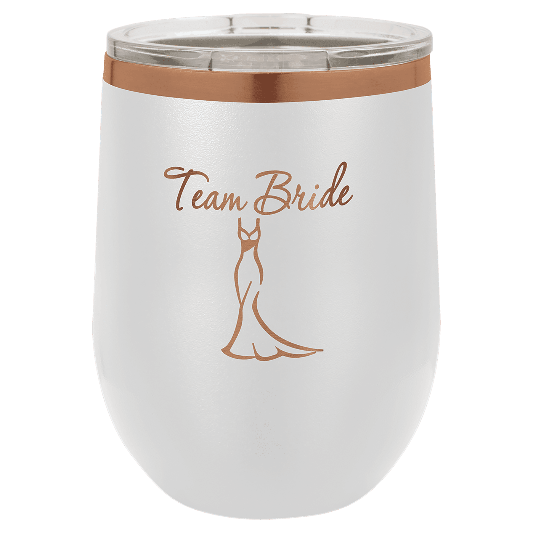White Rose Gold Polar Camel 12 oz. Stemless Wine Tumbler