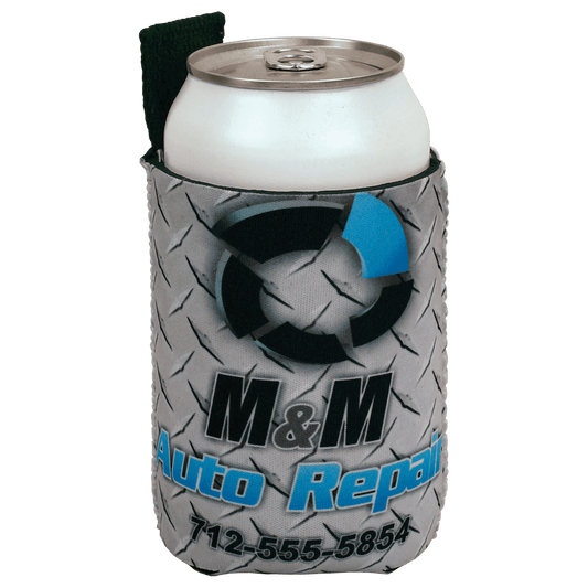 White Sublimatable Beverage Holder with Magnetic Strap