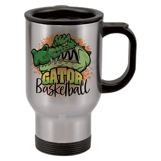 Silver Stainless Steel 14 oz. Travel Mug